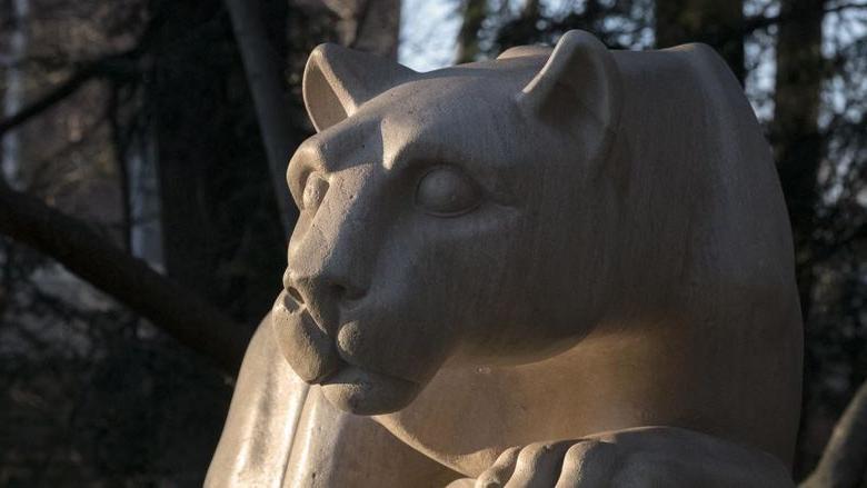 Side head of lion shrine